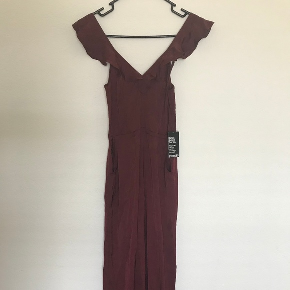 NWT Wine Jumpsuit - Picture 2 of 6